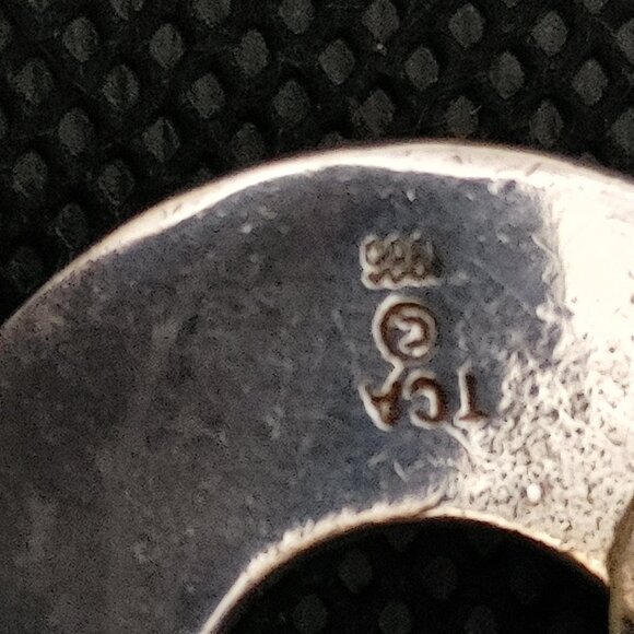 Vintage TCA sterling silver and turquoise earrings - Picture 4 of 4